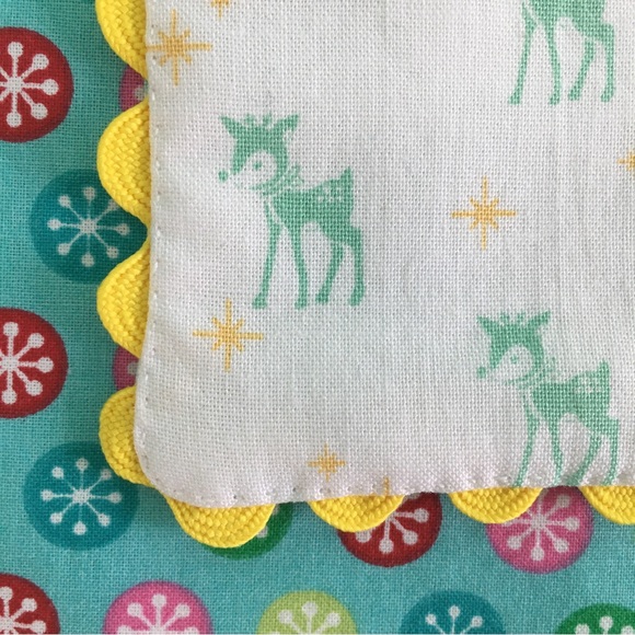 β¨White Mid-century Modern Reindeer Coasters, Hand Made Set of 2β¨ - Picture 10 of 12